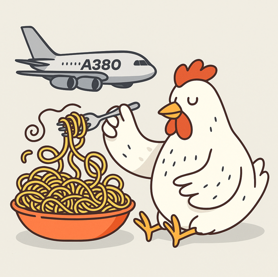 Airbus A380 vs Spaghettis